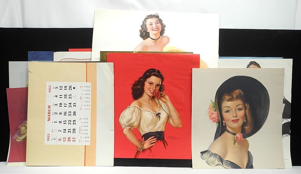 Collection of Vintage Lithographic Calendars & Posters.: Collection of Vintage Lithographic Calendars & Posters.