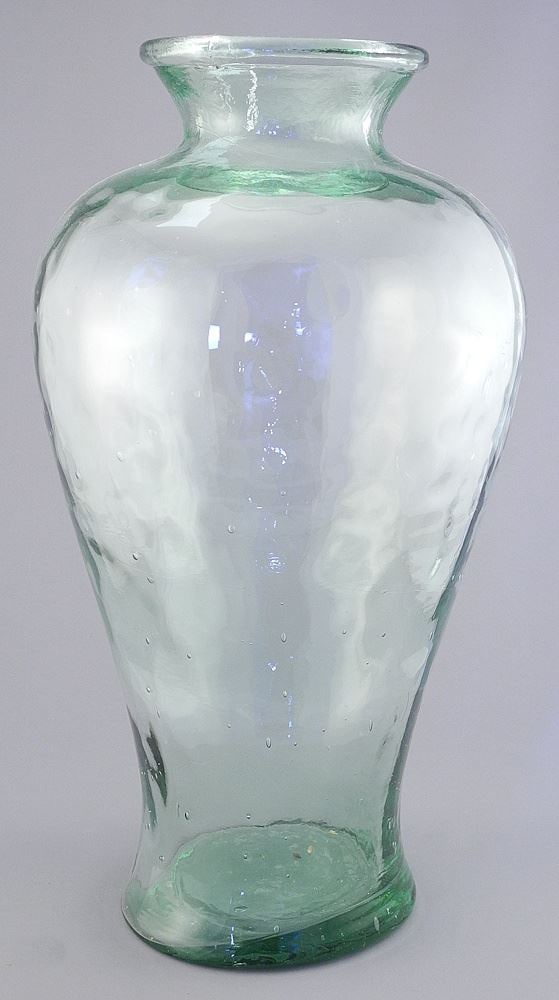 Green Glass Vase, 17 3/4"h.: Green Glass Vase, 17 3/4"h.