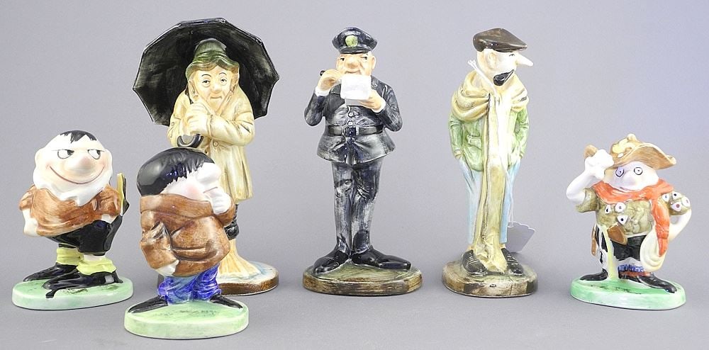 Collection of Len Norris Figurines (3-5 1/4"h), Six Pieces.: Collection of Len Norris Figurines (3-5 1/4"h), Six Pieces.