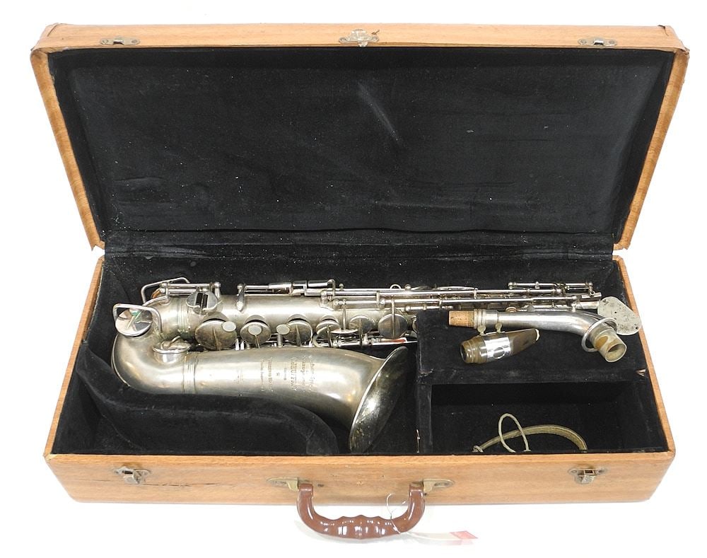 C. Jeuffroy Paris "Concerto Model" Saxophone with Case, 24 1/2"w. (1 of 5)