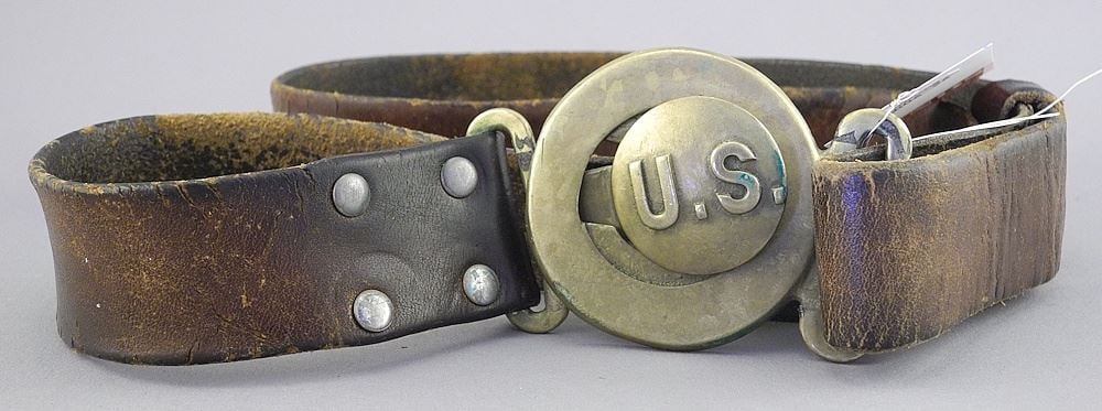 US Army Barracks Belt, Early 20th C. , 40 1/2"L.: US Army Barracks Belt, Early 20th C. , 40 1/2"L.