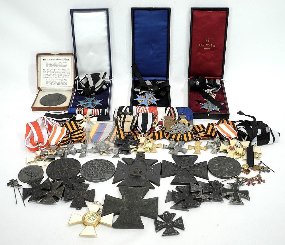 Collection of German Militaria & Lusitania Medallias. (1 of 4)