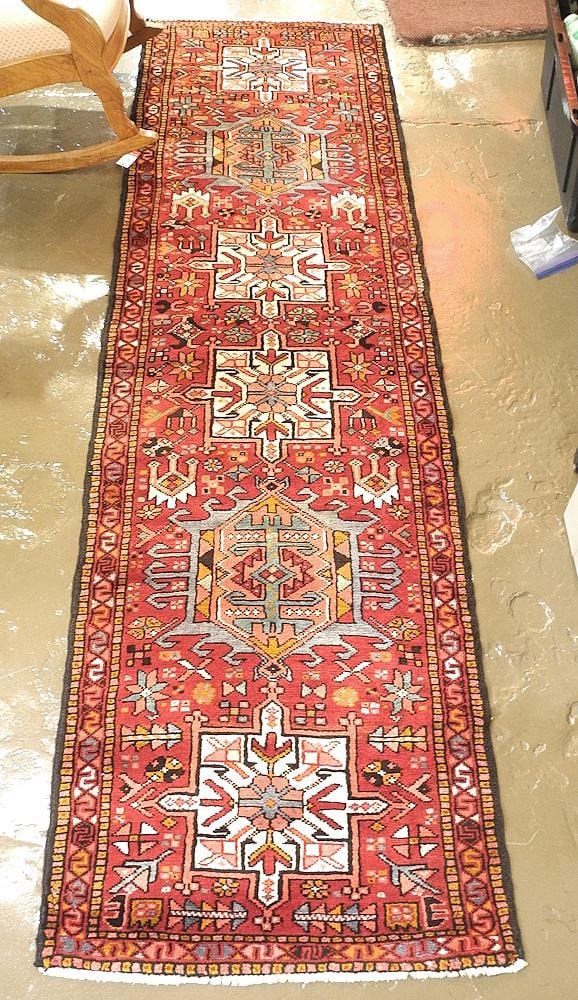 Hand Knotted Gharje Runner Approx. 2'8" x 9'2". (1 of 2)