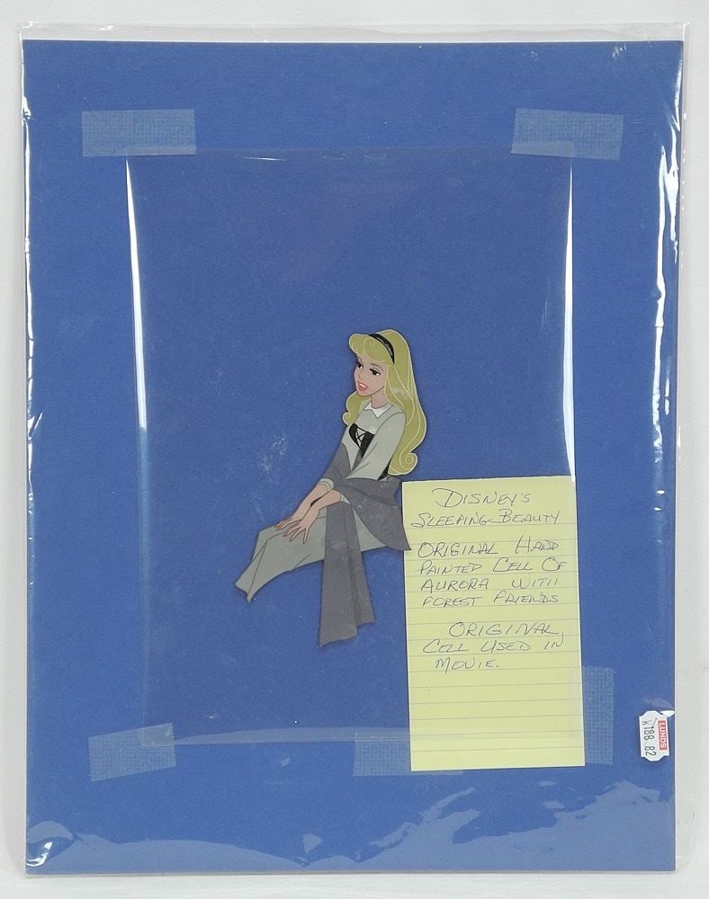 Disney Animation Cel: Sleeping Beauty/Aurora with Forest Friends, 10 1/8 x 7 1/2". (1 of 2)