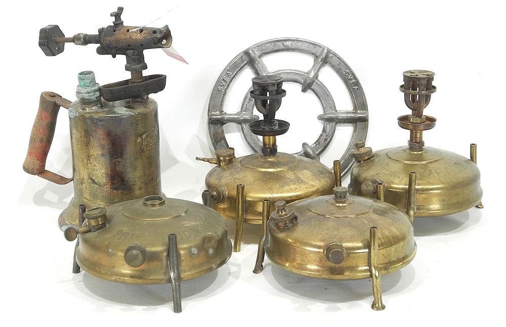 Collection of Swedish Primus & Svea Stoves w/ Blow Torch, 10 1/2"h. (1 of 3)