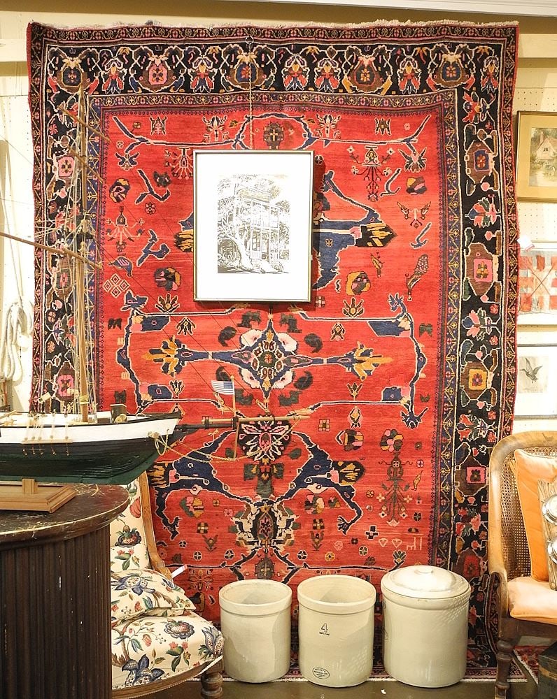 Hand Knotted Sirjan Carpet Approx. 6'10" x 9'5".: Hand Knotted Sirjan Carpet Approx. 6'10" x 9'5".