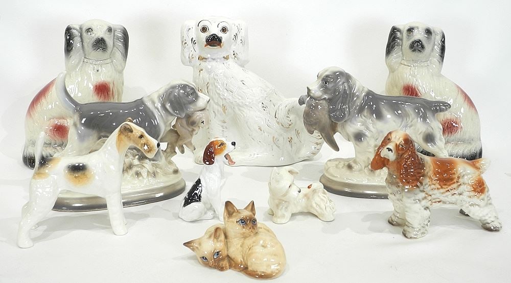 Collection of Ceramic Dogs & Cats Including Beswick/Doulton/ Staffordshire, 2 1/2-8 1/2 (1 of 3)