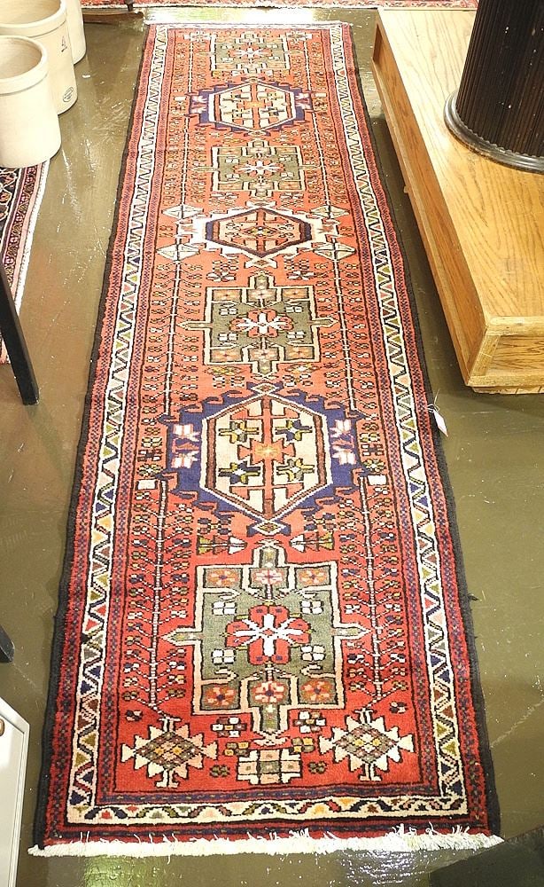 Hand Knotted Gharje Runner Approx. 2'10" x 10'.: Hand Knotted Gharje Runner Approx. 2'10" x 10'.