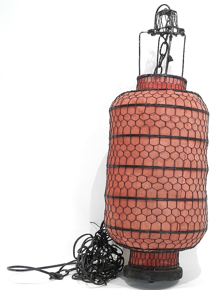 Vintage Fan Tan Alley Victoria BC Lantern Acquired Capital Iron, 27"h. (1 of 1)