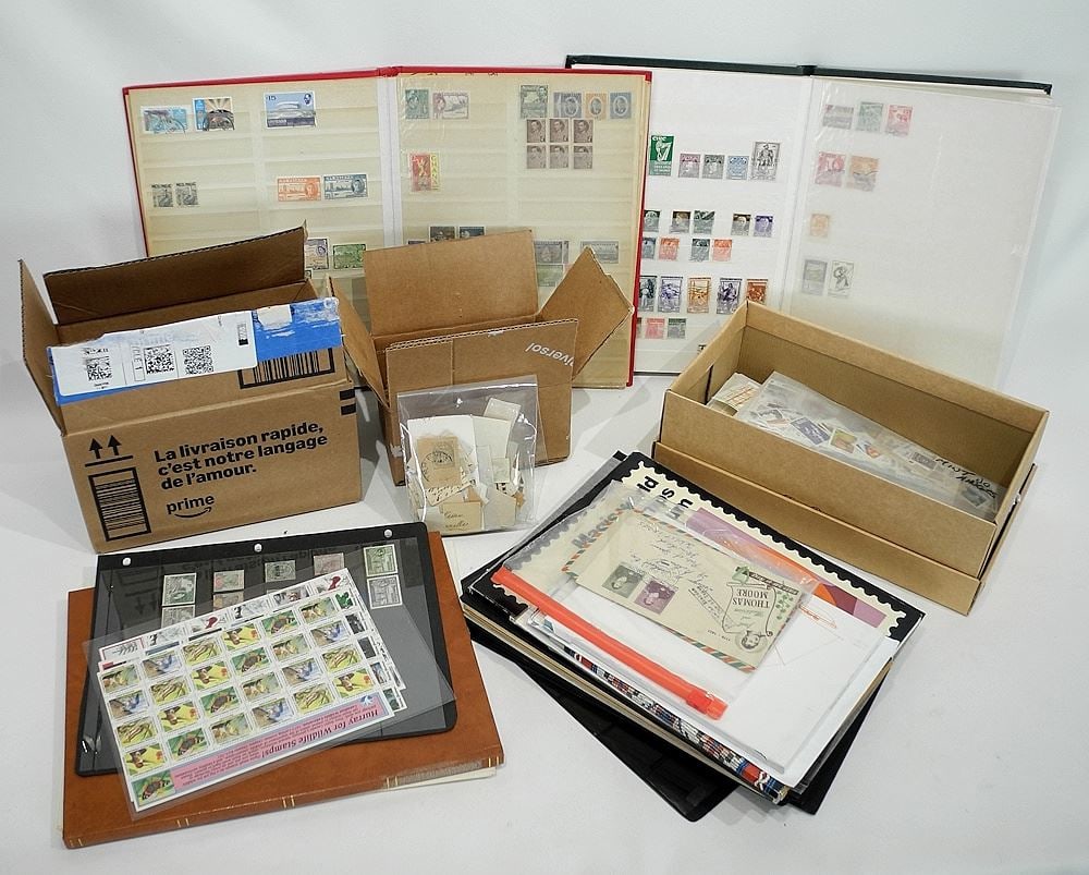Stamp Collection Including Canadian Blocks of Four. (1 of 4)