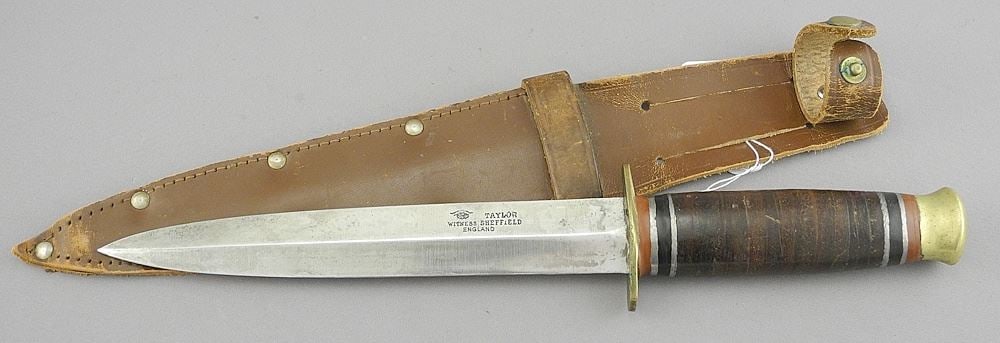 Taylor Witness Sheffield Knife with Sheath, 11 3/8"L. (1 of 4)