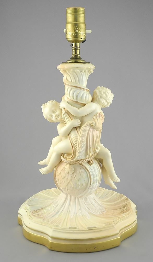 Royal Worcester Table Lamp (restored).: Royal Worcester Table Lamp (restored).