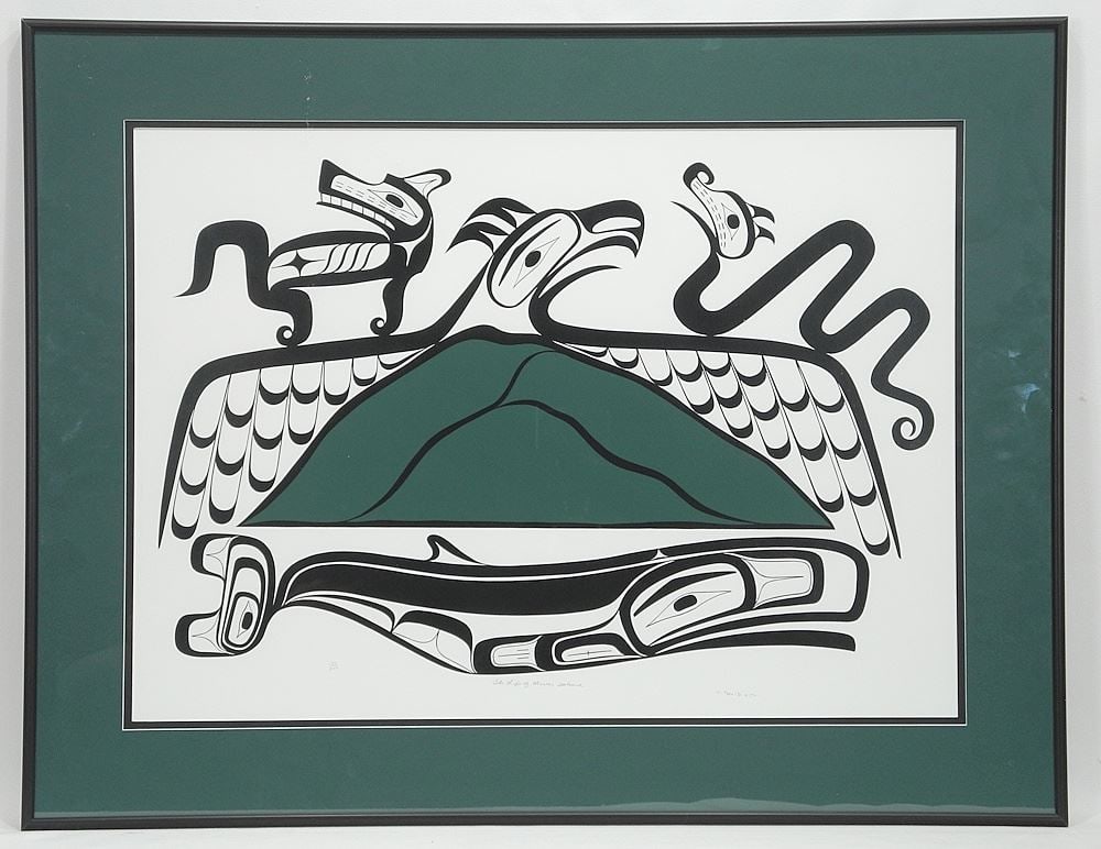 Serigraph signed J. (Joe) David '85, 17 5/8 x 24 3/4", "The Life of Meares Island" #57/500. (1 of 3)