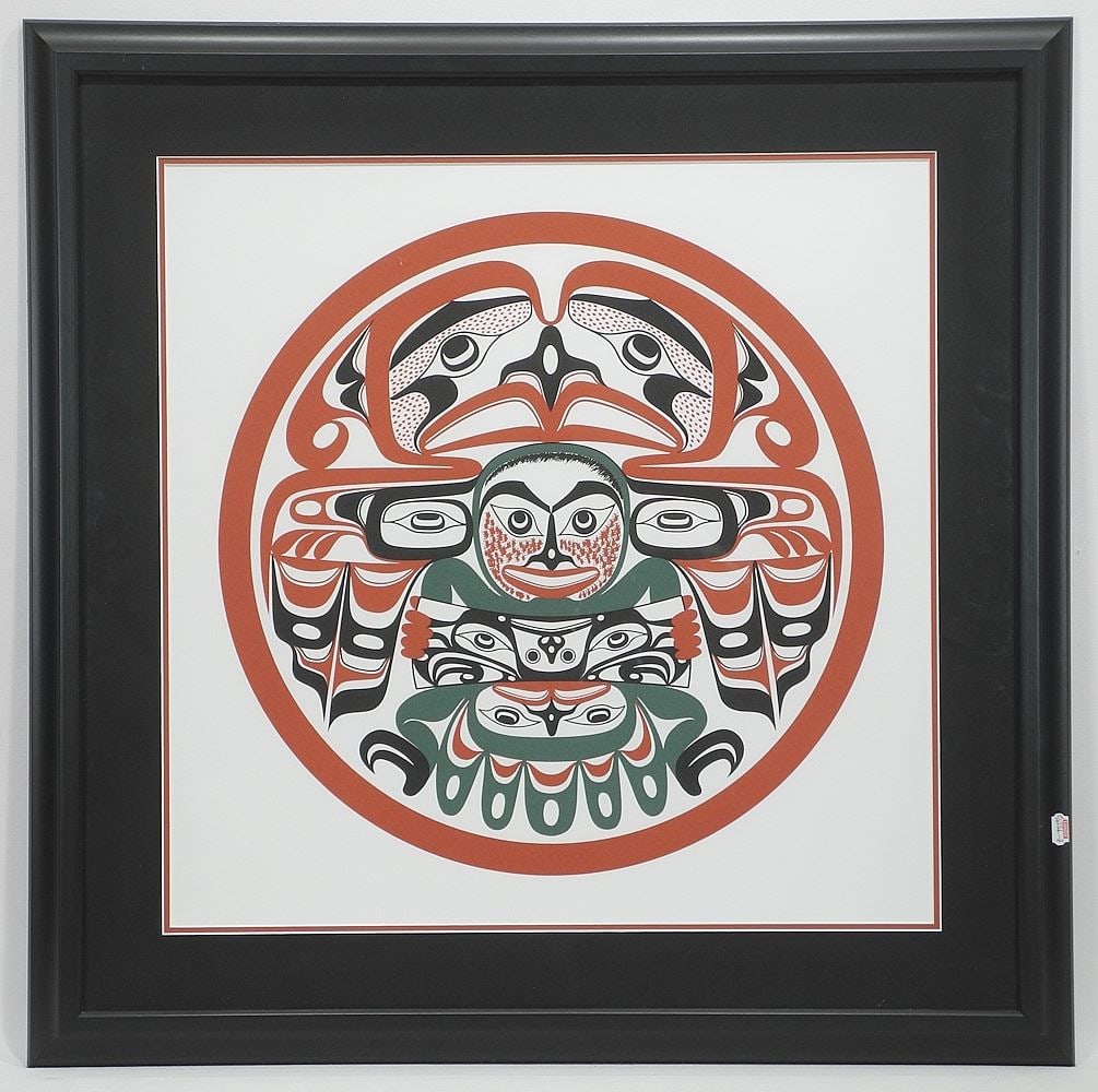 Nuu-Chah-Nulth Serigraph by Art Thompson, 20 1/2 x 20 1/2", "Vu- Shtuc-Yuu" (with prov.). (1 of 3)