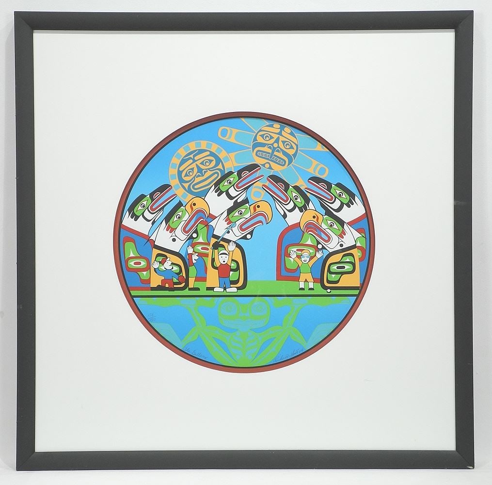 Serigraph signed Richard Hunt'04, 14 5/8" Diameter, "The Gallery" #136 /180. (1 of 5)