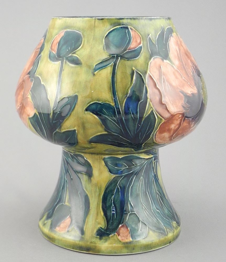 S. Hancock & Sons Morris Ware Vase, G. Cartlidge, 6 5/8"h. (1 of 3)