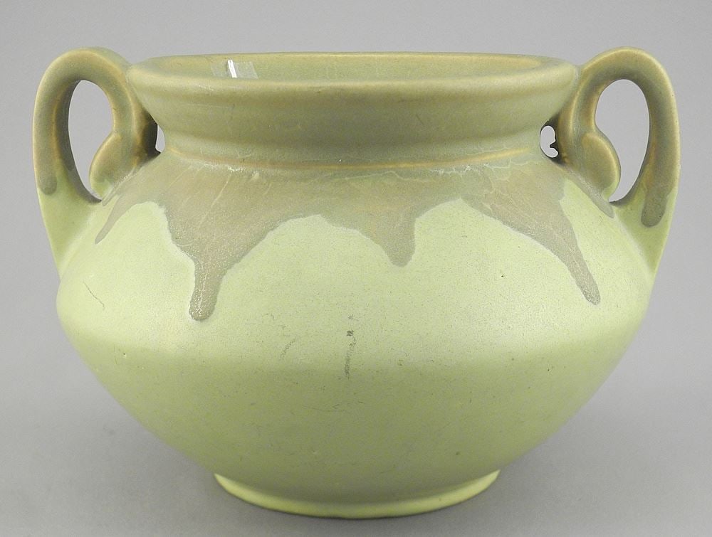 Roseville Carnelian I Handled Vase, 5"h.: Roseville Carnelian I Handled Vase, 5"h.