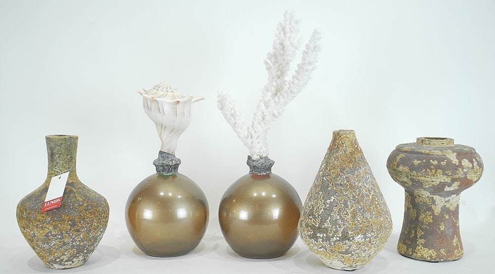 Collection of Marine Encrusted & Nautical Ceramics & Glass, 8 1/2-17" CANADIAN BIDDERS ONLY.: Collection of Marine Encrusted & Nautical Ceramics & Glass, 8 1/2-17" CANADIAN BIDDERS ONLY.