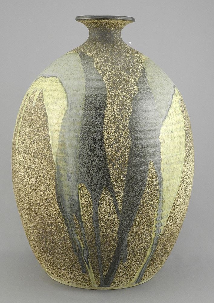 Unidentified Stoneware Vase, 11 1/2": Unidentified Stoneware Vase, 11 1/2"