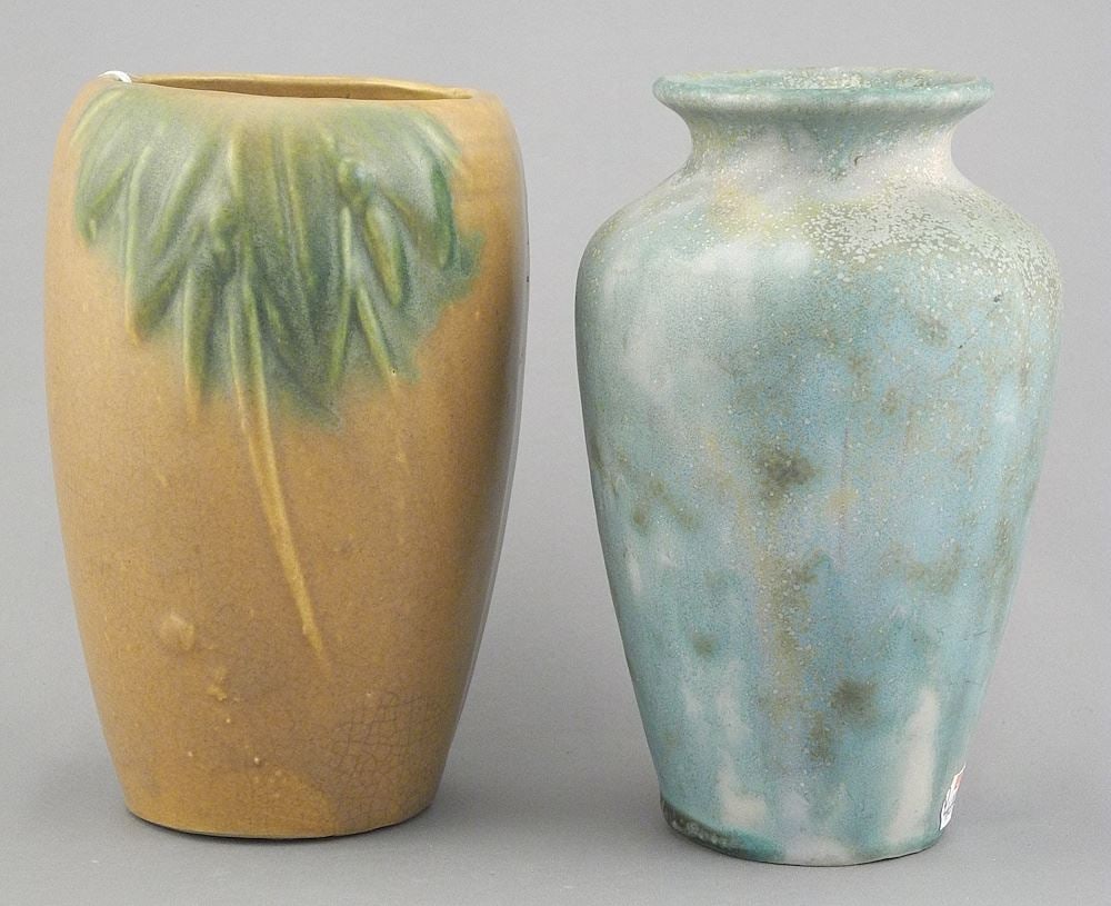 2 American Art Pottery Vases, 6 1/8" (1 of 2)