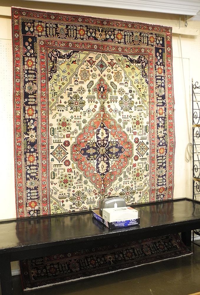 Hand Knotted Tabriz Carpet Approximately 6'5" x 9'8".: Hand Knotted Tabriz Carpet Approximately 6'5" x 9'8".