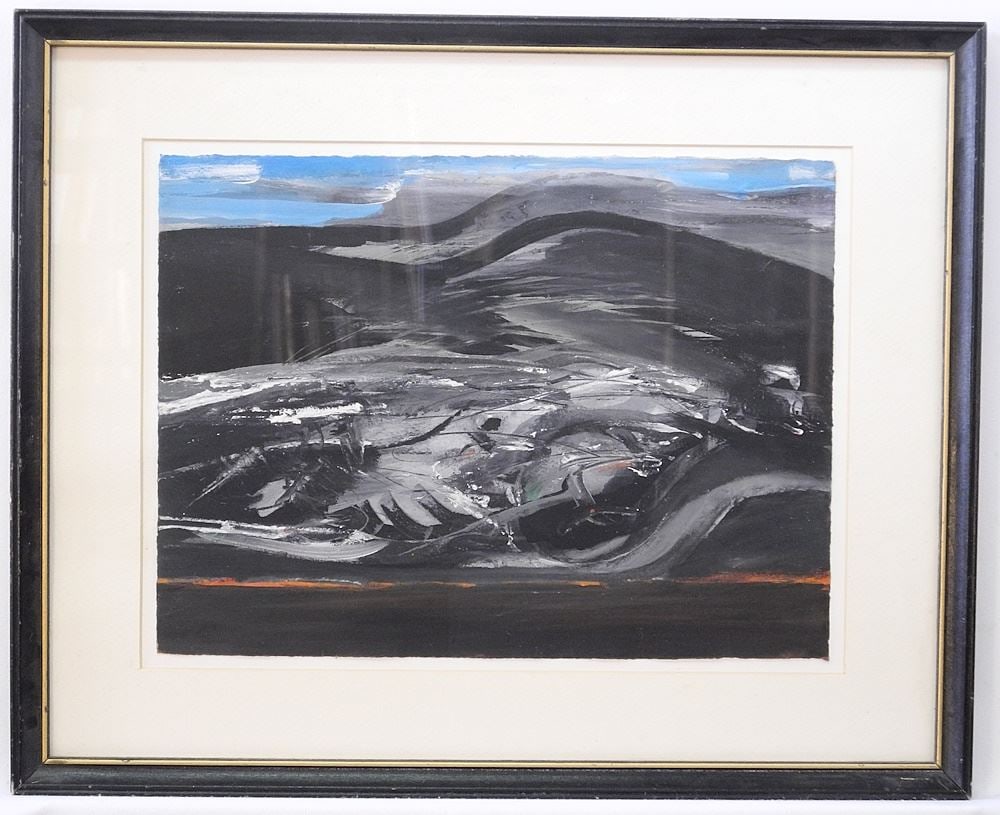 Mixed Media on Paper signed (James) Lindsay'90, 11" x 15", "Untitled Landscape". (1 of 2)