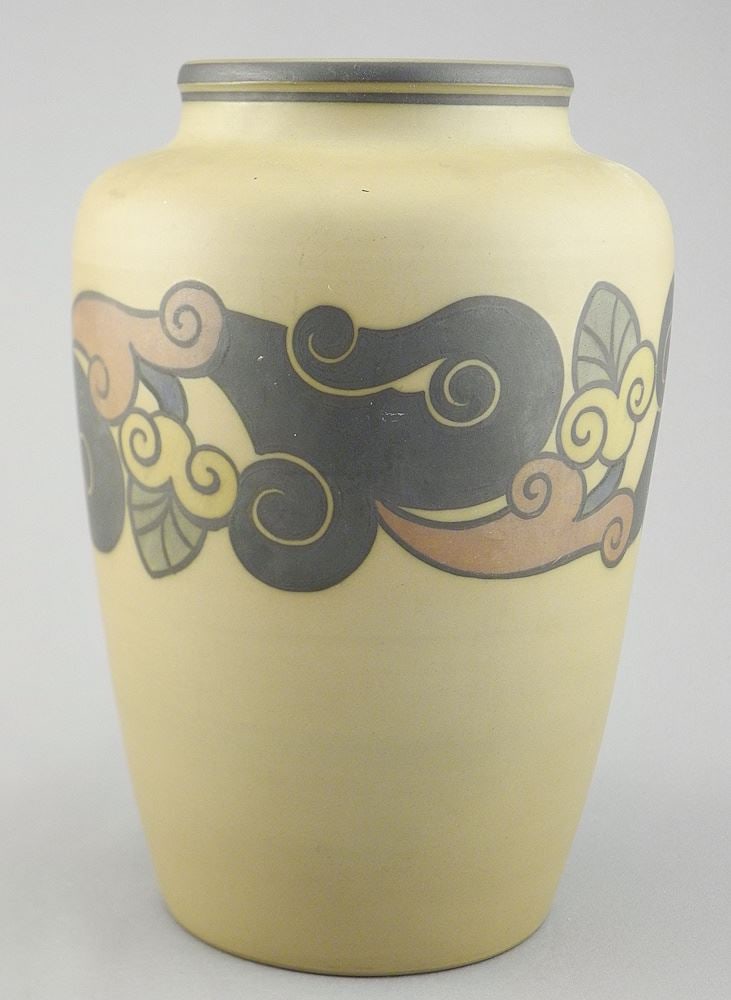 Danish Pottery Vase signed L. Hjorth Bornholm, 7 3/4"h. (1 of 4)