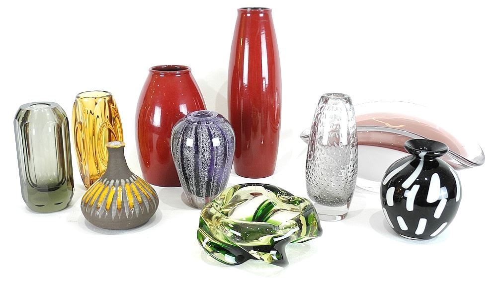 Collection of Mid Century Style Glass & Ceramics, 2 1/4 - 10 3/4"h. (1 of 3)
