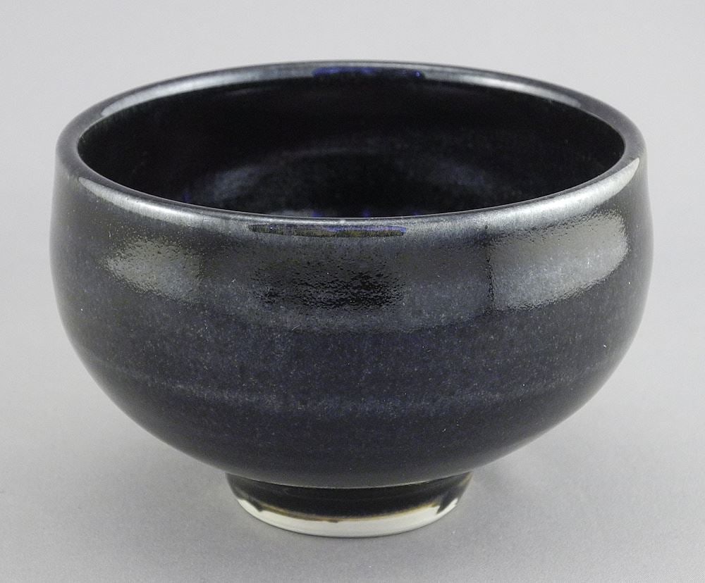 Yukon Black Stoneware Tea Bowl with Impressed Mark of Wayne Ngan, 2 5/8" (1 of 5)