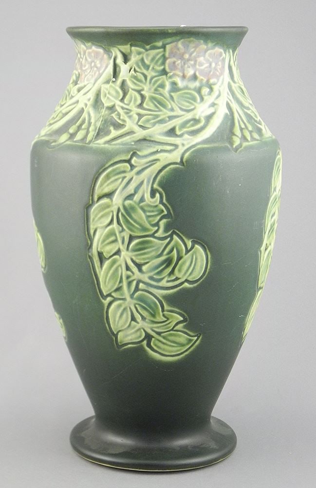 Roseville Rosecraft Panel Vase, 10 1/4"h.: Roseville Rosecraft Panel Vase, 10 1/4"h.