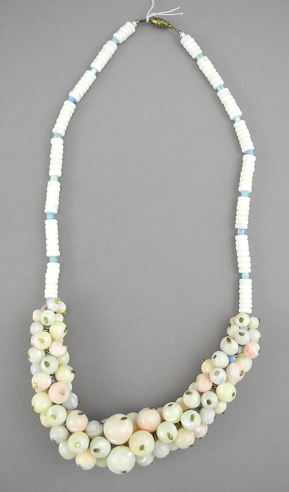 Vintage Art Glass Bead Necklace, 20 1/2"L.: Vintage Art Glass Bead Necklace, 20 1/2"L.