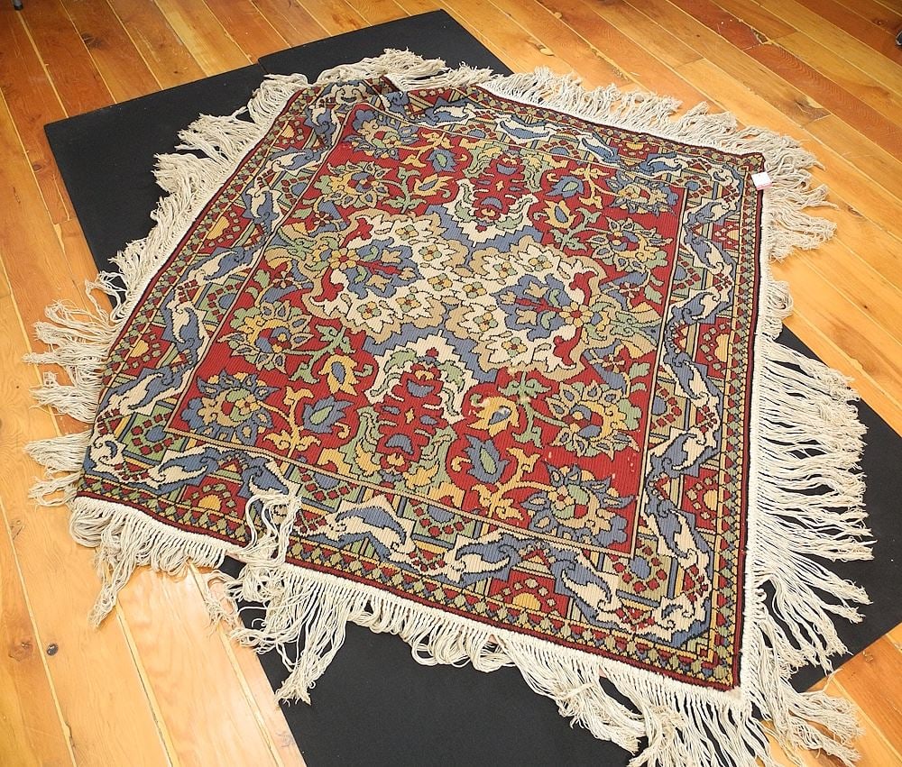 Arts & Crafts-Style Wool Throw, 60 x 66": Arts & Crafts-Style Wool Throw, 60 x 66"