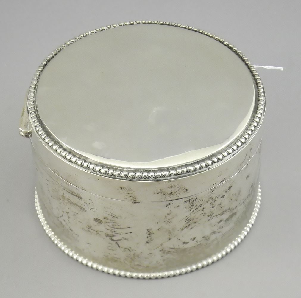 Dutch Silver (marked) Round Box, 2 3/4 x 4 1/2" Diameter, 325g. (1 of 4)