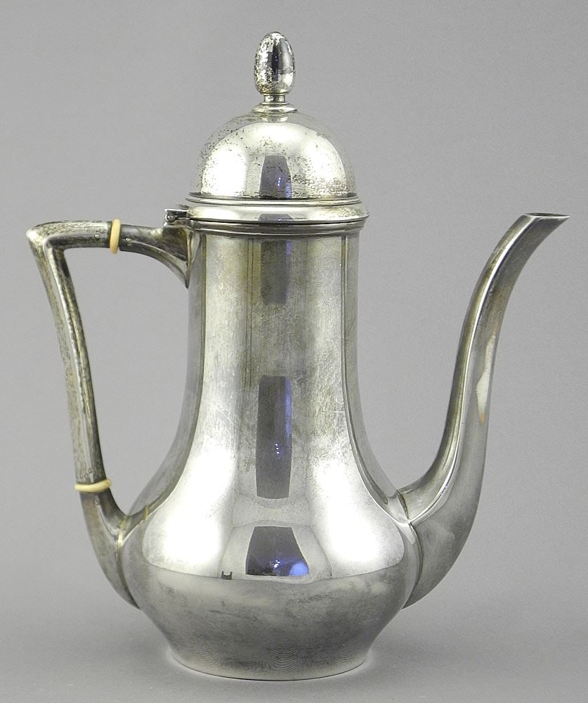 Dutch Silver (marked) Hot Water Pot, 7 1/8"h, 308g, CANADIAN BIDDERS ONLY (1 of 4)