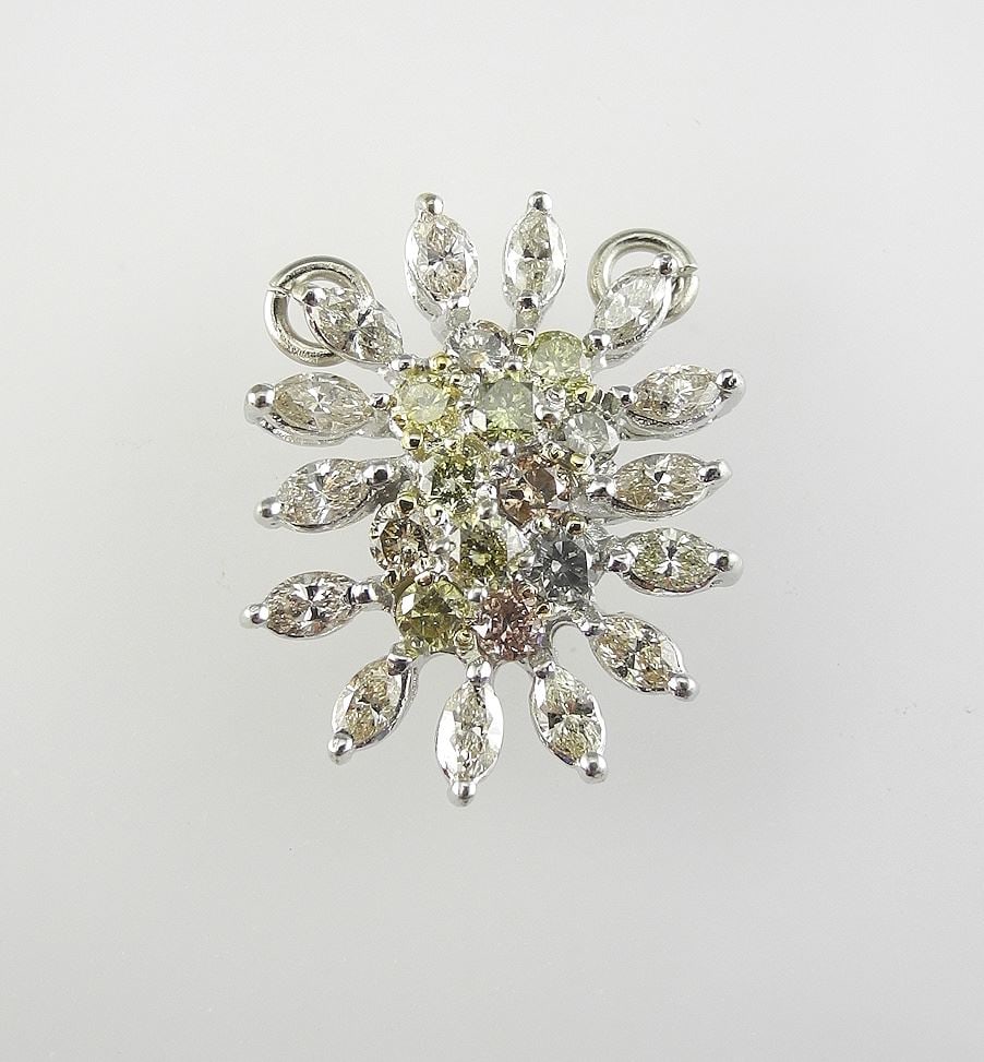 18K White Gold Diamond Pendant, 2.09 CTW, 5.4g, with Appraisal. (1 of 3)