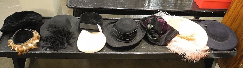 Collection of Vintage & Antique Feather Hats. (1 of 3)