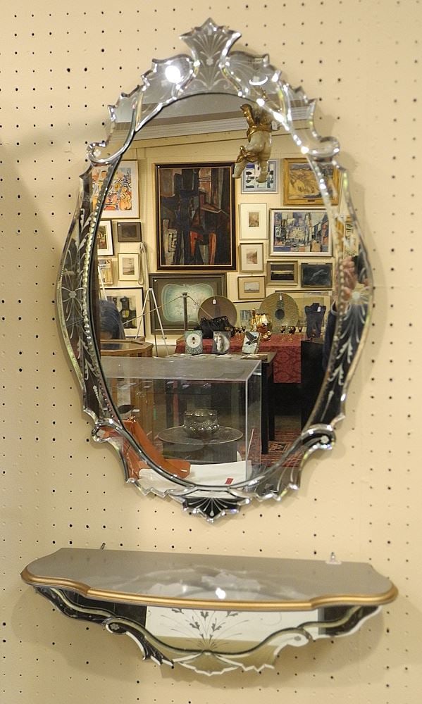 Venetian Style Mirror & Console, Mirror 27 1/2"h. (1 of 1)