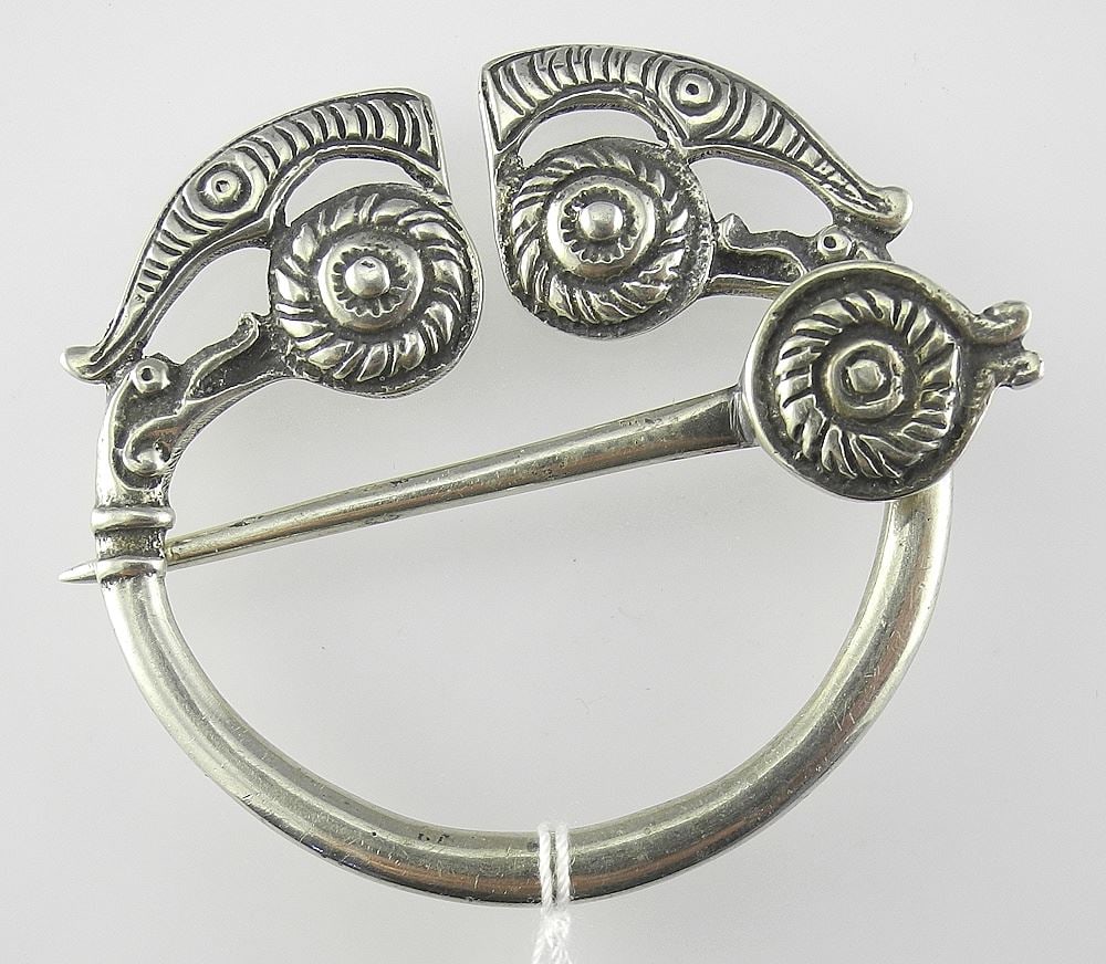 Scottish Silver Penannular Brooch signed IMC (Ian McCormick), 1 7/8" Diameter, 20.2g, Iona Silv (1 of 2)