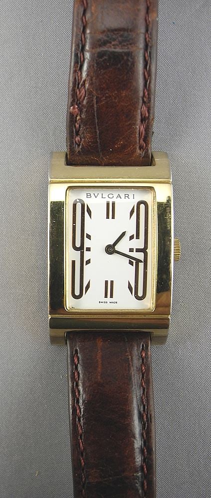 Bulgari Rettangolo Gold Plated Ladies Wristwatch, RT455/L3015. (1 of 4)