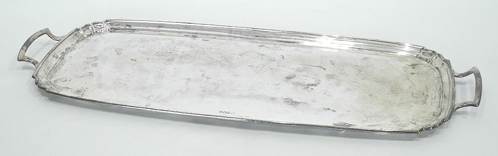 Hallmarked Silver Rectangular Handled Tray, 22"L, 1308g. (1 of 6)