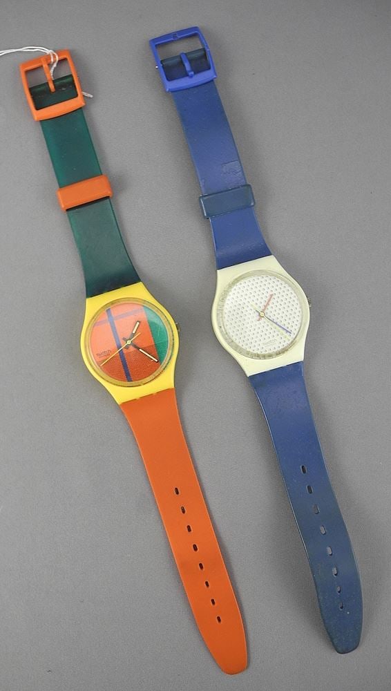Two Swatch Watches: McGregor 1985 & Ping Pong 1986, New Batteries. - (1 of 3)
