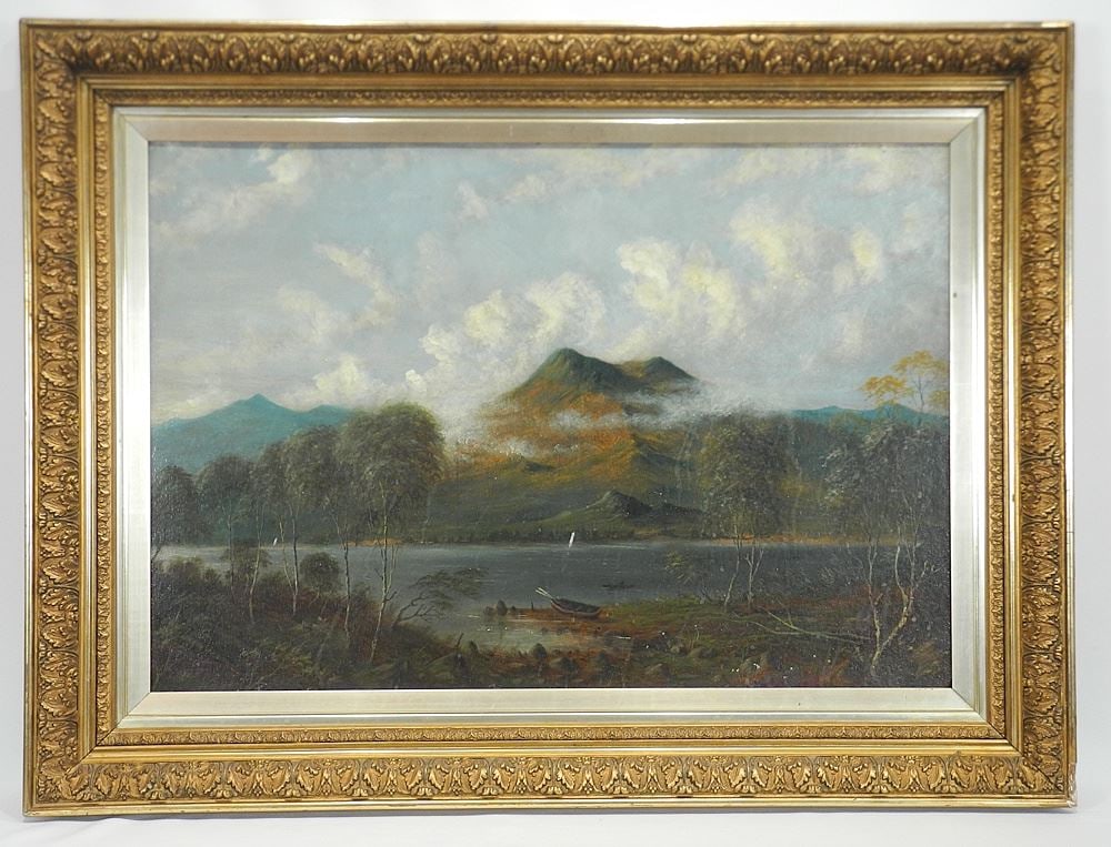 Unsigned Scottish School 19th C., 20 x 30", "Lake Vista". (1 of 3)