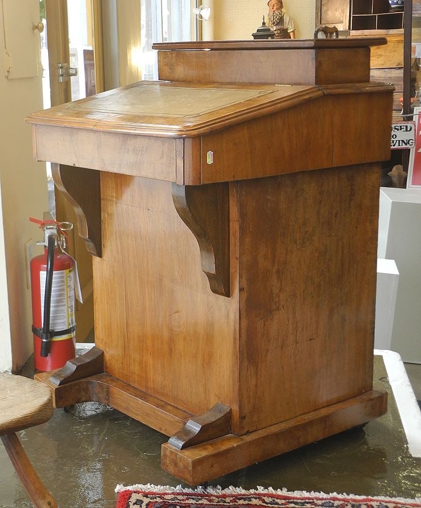 Inlaid Walnut Davenport Desk, 32 1/2 "h. (1 of 5)