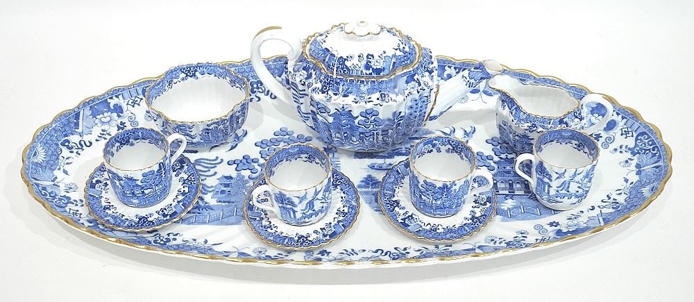 Spode Copeland Tea Wares with Long Tray (22 1/2"L). (1 of 7)