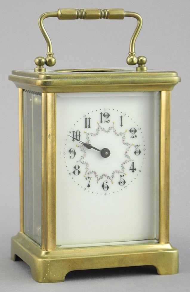 Brass Carriage Clock, 4 1/4"h. (1 of 4)