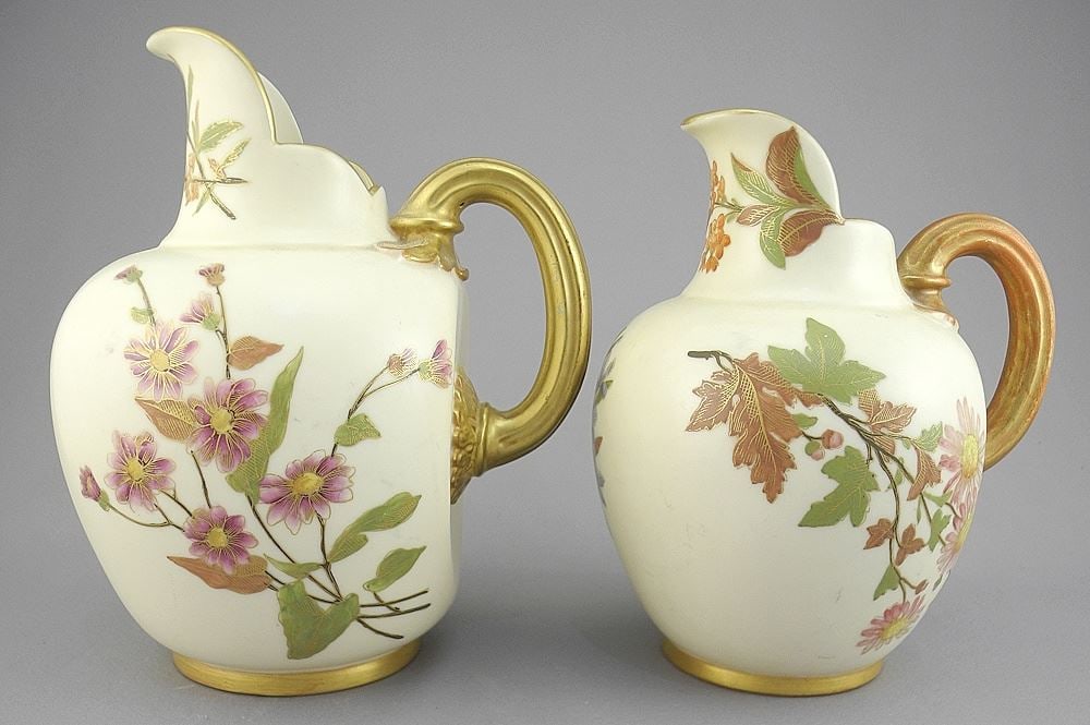 Two Royal Worcester Jugs, Shape 1094 , 6 1/4 & 6 3/4"h. (1 of 4)