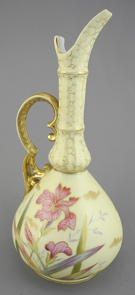 Victoria Carlsbad Gilt Porcelain Ewer, 9 1/2"h. (1 of 3)