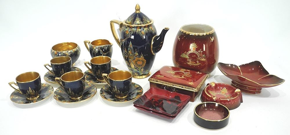 Collection of Carlton Ware Tea Wares /Cigarette Box/Doulton Dishes. (1 of 3)