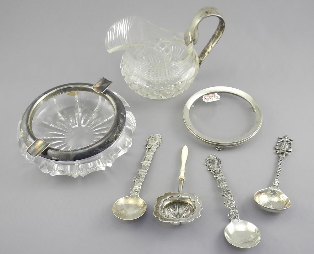 Collection of Dutch & German Silver Sundries, Largest 4"h. (1 of 4)
