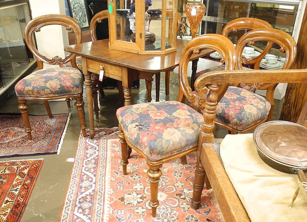 Victorian Mahogany Dining Chairs, 35 1/2"h. (1 of 3)